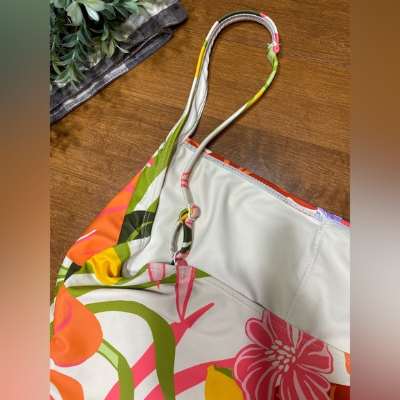 SOCIAL STANDARD BY SANCTUARY vibrant floral one piece swimsuit buttons size XL - Picture 12 of 13